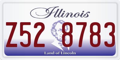 IL license plate Z528783