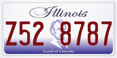 IL license plate Z528787