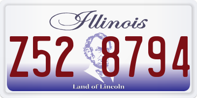 IL license plate Z528794