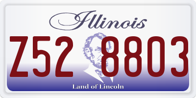 IL license plate Z528803
