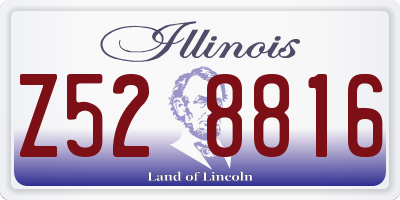 IL license plate Z528816