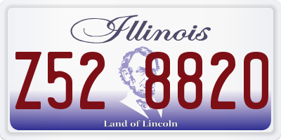 IL license plate Z528820
