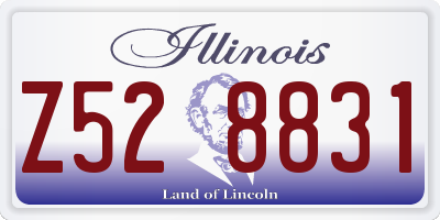 IL license plate Z528831