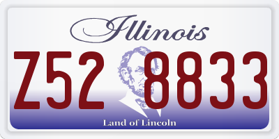 IL license plate Z528833