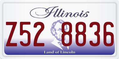 IL license plate Z528836