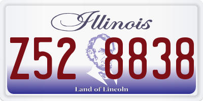 IL license plate Z528838