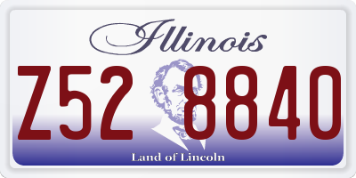 IL license plate Z528840