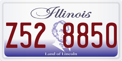 IL license plate Z528850