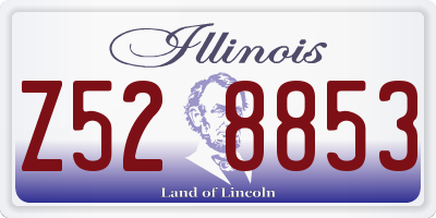 IL license plate Z528853