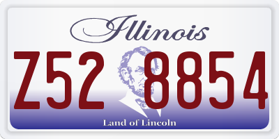 IL license plate Z528854
