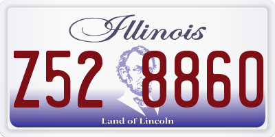 IL license plate Z528860