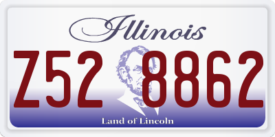 IL license plate Z528862