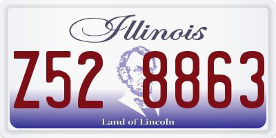 IL license plate Z528863