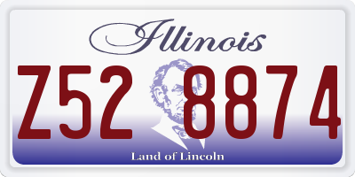 IL license plate Z528874