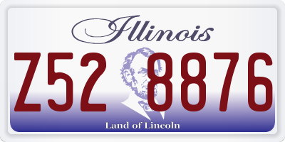 IL license plate Z528876