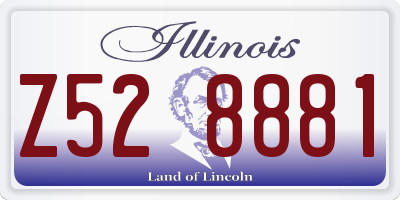 IL license plate Z528881