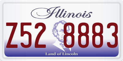 IL license plate Z528883