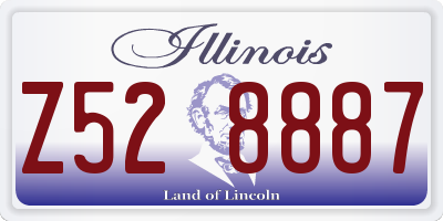 IL license plate Z528887