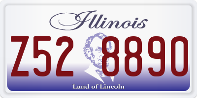 IL license plate Z528890