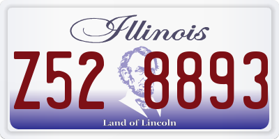 IL license plate Z528893