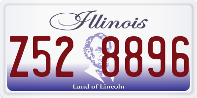 IL license plate Z528896