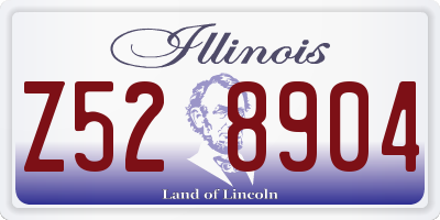 IL license plate Z528904