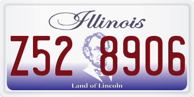 IL license plate Z528906
