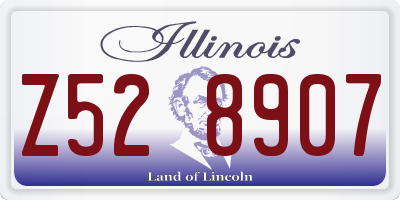 IL license plate Z528907