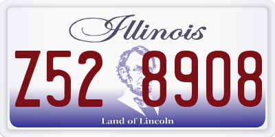 IL license plate Z528908