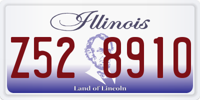 IL license plate Z528910