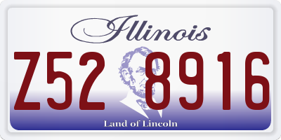 IL license plate Z528916