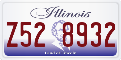 IL license plate Z528932