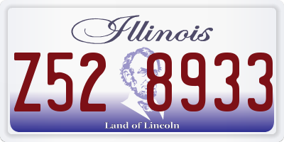 IL license plate Z528933