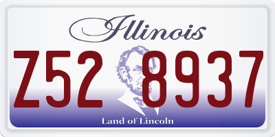 IL license plate Z528937