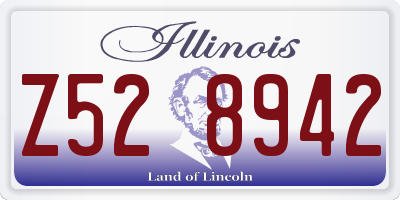 IL license plate Z528942