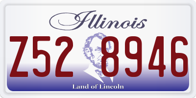 IL license plate Z528946