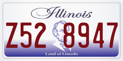 IL license plate Z528947