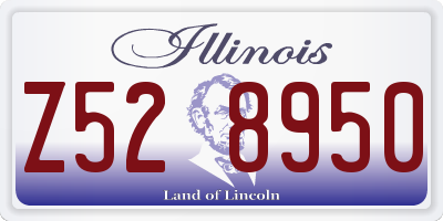 IL license plate Z528950