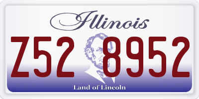 IL license plate Z528952