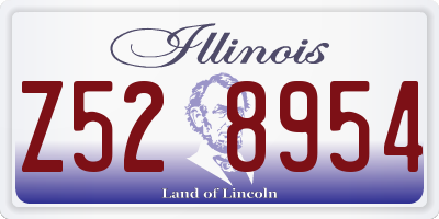 IL license plate Z528954