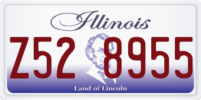 IL license plate Z528955