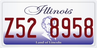 IL license plate Z528958