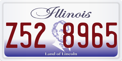 IL license plate Z528965