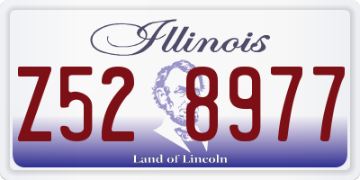 IL license plate Z528977