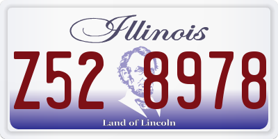 IL license plate Z528978