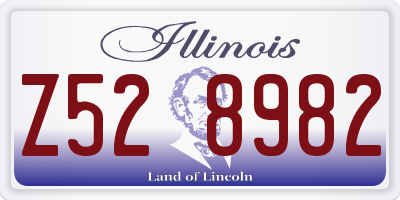 IL license plate Z528982
