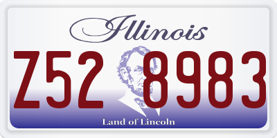IL license plate Z528983