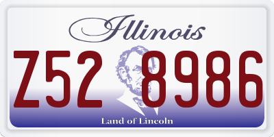 IL license plate Z528986