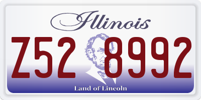 IL license plate Z528992