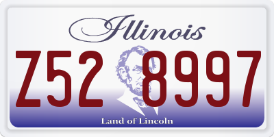 IL license plate Z528997